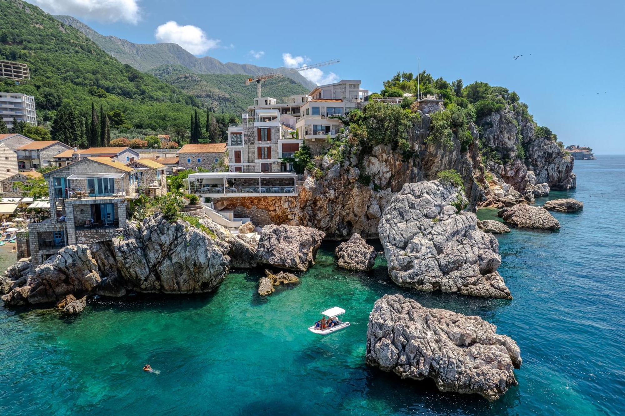 Blanche Cliff Apartments Sveti Stefan Exterior foto